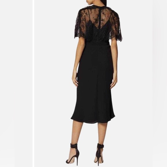 ❌SOLD❌Self Portrait black mason cape overlay dress, US size 10. NWT. - Picture 2 of 6